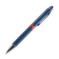 Шариковая ручка, Ocean, поворотный мех-м,алюминий, покрытие синий матовый, кольцо красный, для зеркальной лазерной гравировки