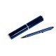 Шариковая ручка, iP2, поворотный мех-м, синий матовый, отделка хром, силиконовый стилус, в тубусе