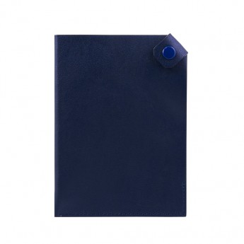 Купить Чехол для паспорта PURE 140*90 мм., застежка на кнопке, натуральная кожа (гладкая), синий