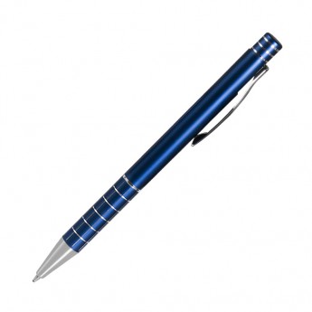 Купить Шариковая ручка, Scotland, нажимной мех-м,корпус-алюминий, синий, матовый/отд-гравировка хром.клетка