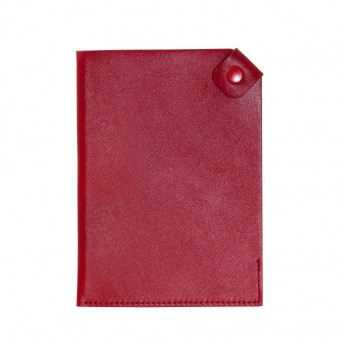 Купить Чехол для паспорта PURE 140*90 мм., застежка на кнопке, натуральная кожа (гладкая), красный