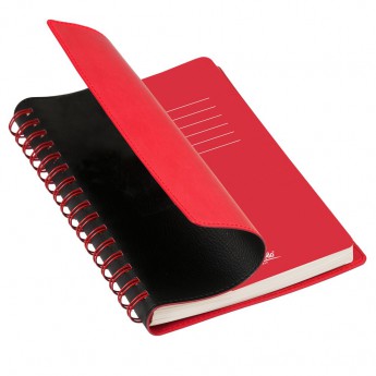 Купить Ежедневник недатированный, Portobello Trend, Vista, 145х210, 256 стр, черный/красный