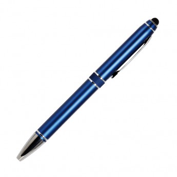 Купить Шариковая ручка, iP2, поворотный мех-м, синий матовый, отделка хром, силиконовый стилус