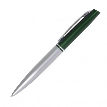 Купить Шариковая ручка, Maestro, поворотный мех-м,корпус-алюминий, матовый, отд-хром, зеленый/серый