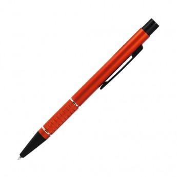 Купить Шариковая ручка, Etna, нажимной мех-м,корпус-алюминий,оранжевый,матовый/отд-гравир-ка, хром.кольцо, детали с черным покрытием
