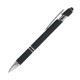 Шариковая ручка, Comet, нажимной мех-м,корпус-алюминий,покрытие-soft touch, под зеркальную лазер.гравировку,отд-гравир-ка,хром, силикон.стилус, черный