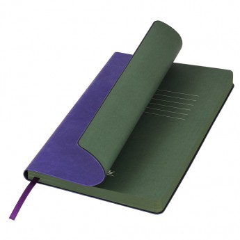 Купить Ежедневник недатированный, Portobello Trend, River side, 145х210, 256 стр, фиолетовый/зеленый(без бум лент, стик)