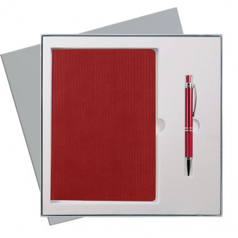 Купить Подарочный набор Portobello/Rain красный (Ежедневник недат А5, Ручка) беж. ложемент