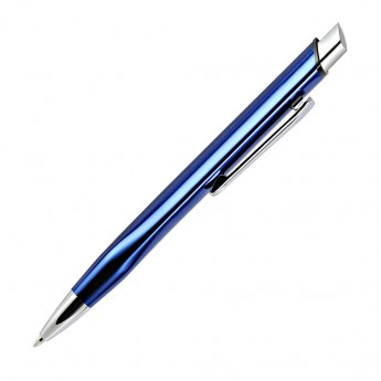Купить Шариковая ручка, Pyramid, нажимной мех-м, корпус-алюминий, синий глянец