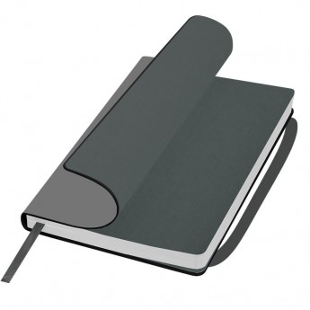 Купить Ежедневник недатированный, Portobello Trend, Alpha Smart, серый, 145х210, 256 стр, гибкая обложка, ляссе