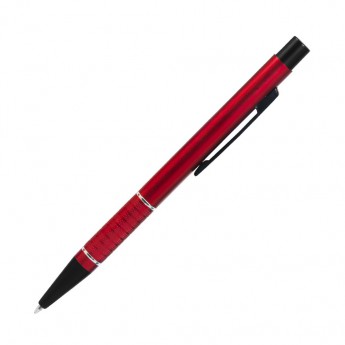 Купить Шариковая ручка, Etna, нажимной мех-м,корпус-алюминий,красный,матовый/отд-гравир-ка, хром.кольцо, детали с черным покрытием