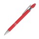 Шариковая ручка, Comet, нажимной мех-м,корпус-алюминий,покрытие-soft touch, под зеркальную лазер.гравировк отд-гравир-ка,хром, силикон.стилус, красный