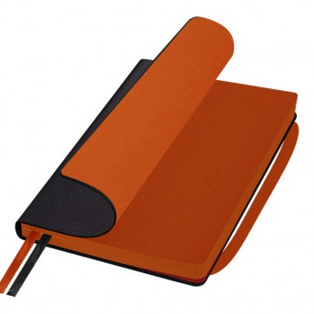 Купить Ежедневник недатированный, Portobello Trend, Chameleon Smart, черный/оранжевый, 145х210, 256 стр, для лазерной гравировки, срез оранжев, 2ляссе