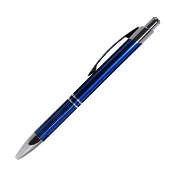 Купить Шариковая ручка, Portobello PROMO, нажимной мех-м,корпус-алюминий, синий лак/отд.-серебр.хромирование