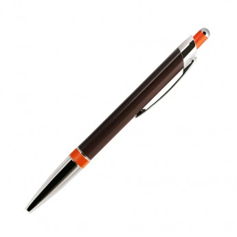 Купить Шариковая ручка, Bali, корпус-алюминий, покрытие коричневый/оранжевый, отделка - хром. детали