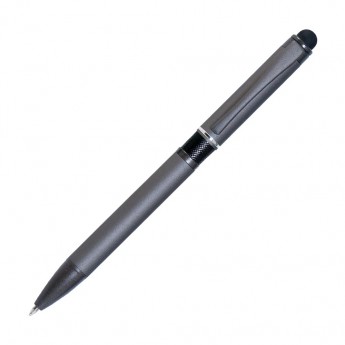 Купить Шариковая ручка, IP Chameleon, цвет.база под лазерную гравировку, нажимной. мех-м, корпус-металл.,черный, сил. стилус