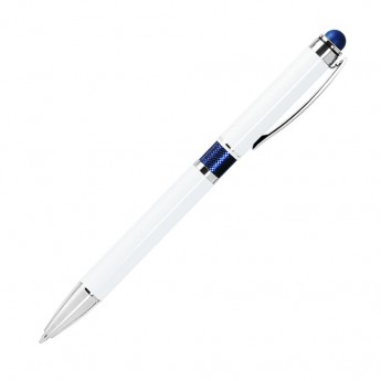 Купить Шариковая ручка, Arctic, нажимной мех-м, корпус-алюминий,белый лак/отделка-гравировка,синее кольцо