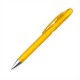 Ручка из пластика наконечник серебристый, полупрозрачный желтый корпус