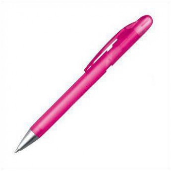 Купить Ручка из пластика наконечник серебристый, полупрозрачный розовый корпус