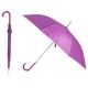 Зонт-трость с пластиковой изогнутой ручкой, полуавтомат, цвет ручки и купола фиолетовый 254 С