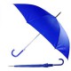 Зонт-трость с пластиковой изогнутой ручкой, полуавтомат, цвет ручки и купола синий 286 С