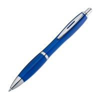 Пластиковая шариковая ручка с металлическим клипом, синяя (M Collection)