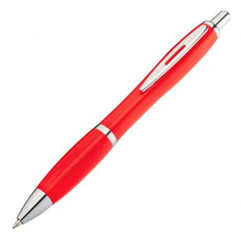Купить Пластиковая шариковая ручка с металлическим клипом, красная (M Collection)