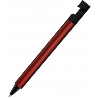 Купить N5, ручка шариковая, бордовый/черный, пластик, металлизир. напыление, подставка для смартфона