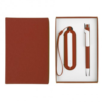 Купить Набор SEASHELL-1:универсальное зарядное устройство(2000 mAh) и ручка в подарочной коробке,красный