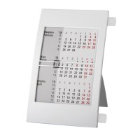 Календарь настольный на 2 года; белый; 18х11 см; пластик; тампопечать, шелкография