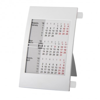 Купить Календарь настольный на 2 года; белый; 18х11 см; пластик; тампопечать, шелкография