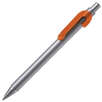 Купить SNAKE, ручка шариковая, оранжевый, серебристый корпус, металл