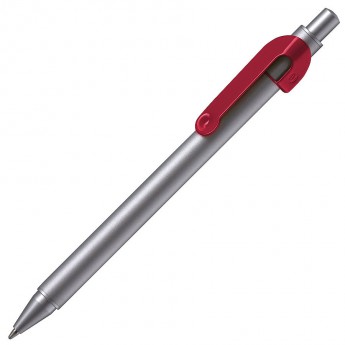 Купить SNAKE, ручка шариковая, красный, серебристый корпус, металл