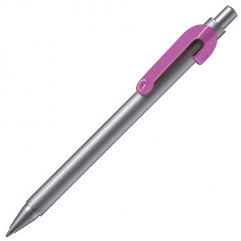 Купить SNAKE, ручка шариковая, розовый, серебристый корпус, металл