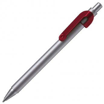 Купить SNAKE, ручка шариковая, бордовый, серебристый корпус, металл