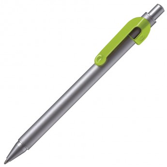 Купить SNAKE, ручка шариковая, светло-зеленый, серебристый корпус, металл