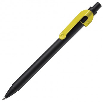 Купить SNAKE, ручка шариковая, желтый, черный корпус, металл