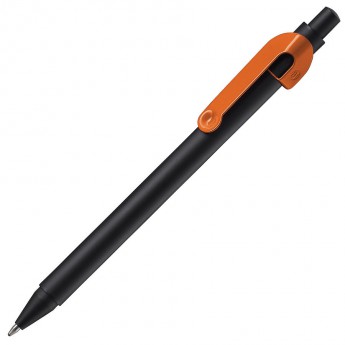 Купить SNAKE, ручка шариковая, оранжевый, черный корпус, металл