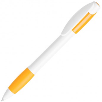 Купить X-5, ручка шариковая, желтый/белый, пластик