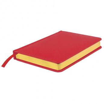 Купить Ежедневник недатированный Joy, А5,  красный, белый блок, золотой обрез