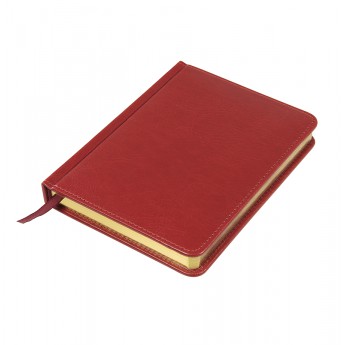 Купить Ежедневник недатированный Joy, А6+,  красный, белый блок, золотой обрез