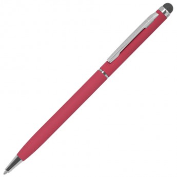 Купить TOUCHWRITER SOFT, ручка шариковая со стилусом для сенсорных экранов, красный/хром, металл/soft-touch