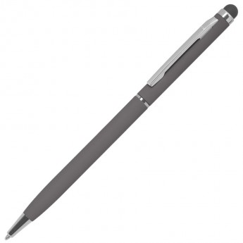 Купить TOUCHWRITER SOFT, ручка шариковая со стилусом для сенсорных экранов, серый/хром, металл/soft-touch