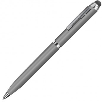 Купить CLICKER TOUCH, ручка шариковая со стилусом для сенсорных экранов, серый/хром, металл