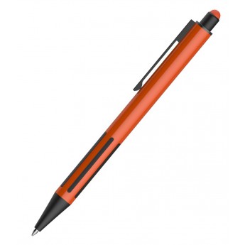 Купить IMPRESS TOUCH, ручка шариковая со стилусом, оранжевый/черный, алюминий, пластик, прорезиненный грип
