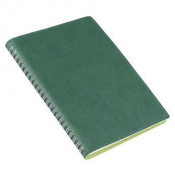 Купить Ежедневник недатированный Foggy, А5,  темно-зеленый, кремовый блок, без обреза
