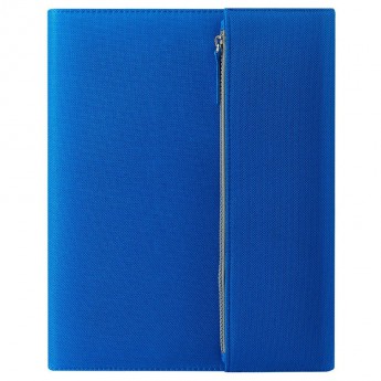 Купить Папка А4  "PATRIX"  с блокнотом и карманом  на молнии, синяя, полиэстер 600D 