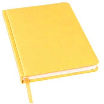 Купить Ежедневник недатированный Bliss, А5,  желтый, белый блок, без обреза