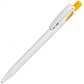 Купить TWIN, ручка шариковая, желтый/белый, пластик