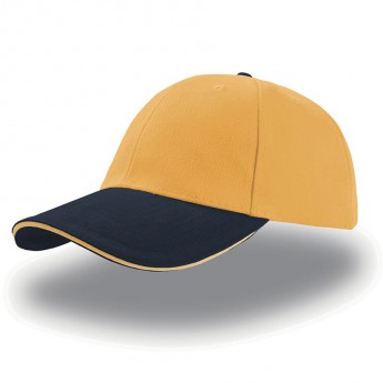Бейсболка "LIBERTY SANDWICH",  желтый с темно синим,  100% хлопок; 250г/м2, с логотипом 